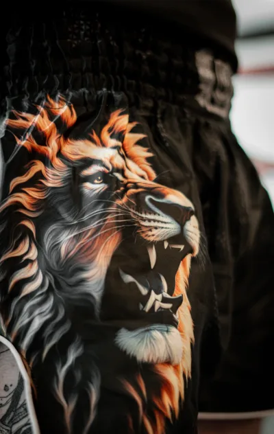 Muay Thai Shorts Lion - Lion Pride Fightwear, Detailansicht