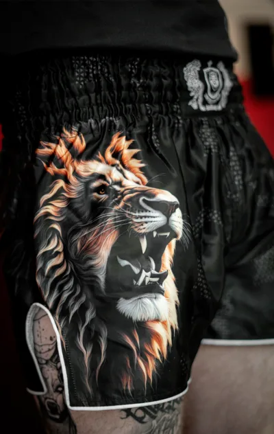 Muay Thai Shorts Lion - Lion Pride Fightwear, Detailansicht